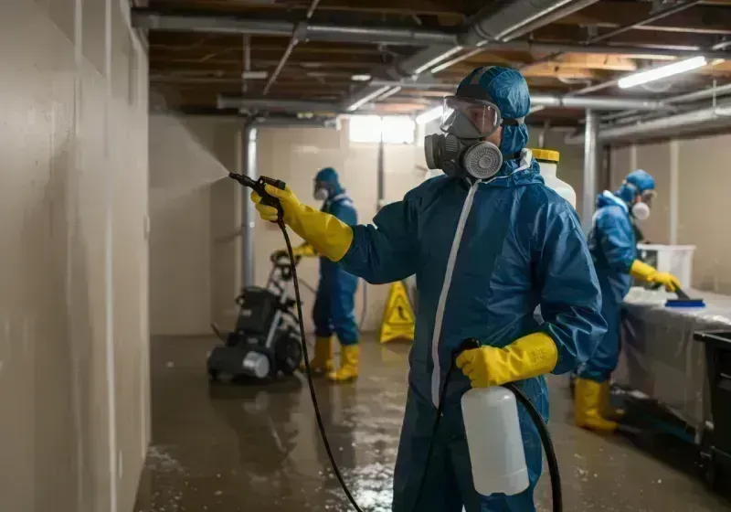 Basement Sanitization and Antimicrobial Treatment process in Elm Grove, WI