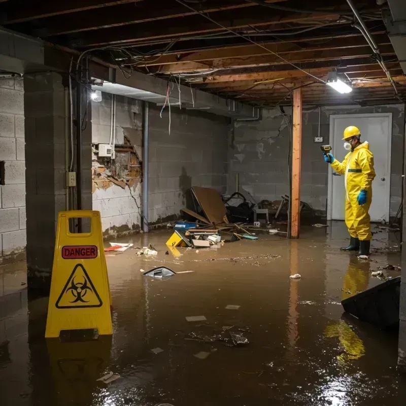 Flooded Basement Electrical Hazard in Elm Grove, WI Property